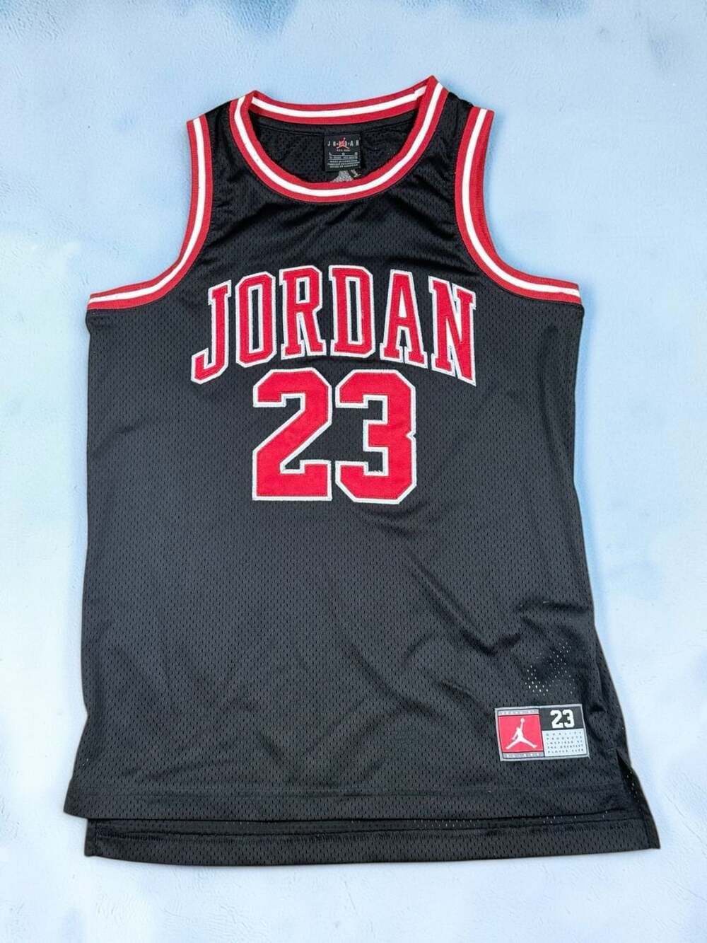 Vintage kids Jordan 23 Mesh Basketball Jersey Size L (12-13YRS) Black Red